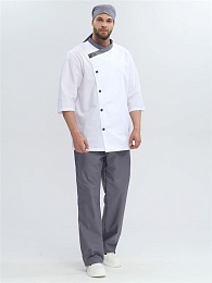 Костюм мужской Канди (тк.ТиСи,120), серый/белый купить в Красноярске по низкой цене Костюм мужской Канди (тк.ТиСи,120), серый/белый купить в Красноярске по низкой цене