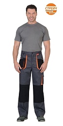Брюки мужские летние СИРИУС-МАНХЕТТЕН т.серый с оранжевым и черным купить в Красноярске по низкой цене Брюки мужские летние СИРИУС-МАНХЕТТЕН т.серый с оранжевым и черным купить в Красноярске по низкой цене