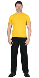Футболка трикотажная (кор. рукав) желтая купить в Красноярске по низкой цене Футболка трикотажная (кор. рукав) желтая купить в Красноярске по низкой цене
