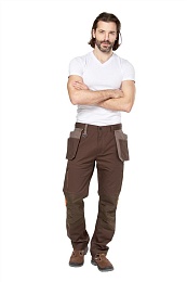 Брюки рабочие мужские летние Мист, коричневый/бежевый купить в Красноярске по низкой цене