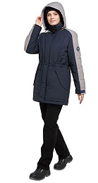Куртка женская зимняя АЛЬФА синий/серый купить в Красноярске по низкой цене Куртка женская зимняя АЛЬФА синий/серый купить в Красноярске по низкой цене