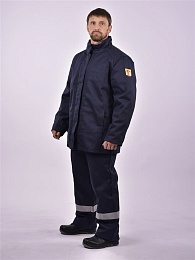 Костюм мужской зимний ЦЕЗАРЬ сварщика т.синий (куртка+брюки) купить в Красноярске по низкой цене Костюм мужской зимний ЦЕЗАРЬ сварщика т.синий (куртка+брюки) купить в Красноярске по низкой цене