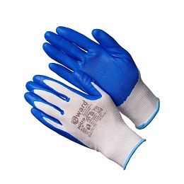 Перчатки Gward NITRO нейлон с нитриловым покрытием синего цвета N2002B купить в Красноярске по низкой цене