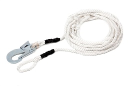 Фал В спас 10м (канат полиамид с карабином КРУ-02) купить в Красноярске по низкой цене Фал В спас 10м (канат полиамид с карабином КРУ-02) купить в Красноярске по низкой цене