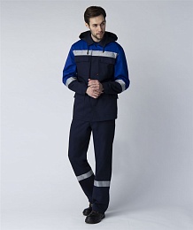 Костюм Алиот-2 (Эксперт-Антистат) МВО NEW (тк.Смесовая,250) п/к, т.синий/васильковый купить в Красноярске по низкой цене