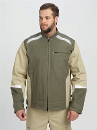 Куртка мужская летняя ЧЕЛСИ CH (тк.Канвас,270), хаки/бежевый купить в Красноярске по низкой цене Куртка мужская летняя ЧЕЛСИ CH (тк.Канвас,270), хаки/бежевый купить в Красноярске по низкой цене