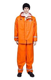 Костюм рыбака FISHERMAN'S WPL оранжевый (куртка+полукомбинезон) с проклееными швами купить в Красноярске по низкой цене Костюм рыбака FISHERMAN'S WPL оранжевый (куртка+полукомбинезон) с проклееными швами купить в Красноярске по низкой цене