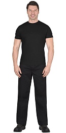 Футболка трикотажная (кор. рукав) черная купить в Красноярске по низкой цене